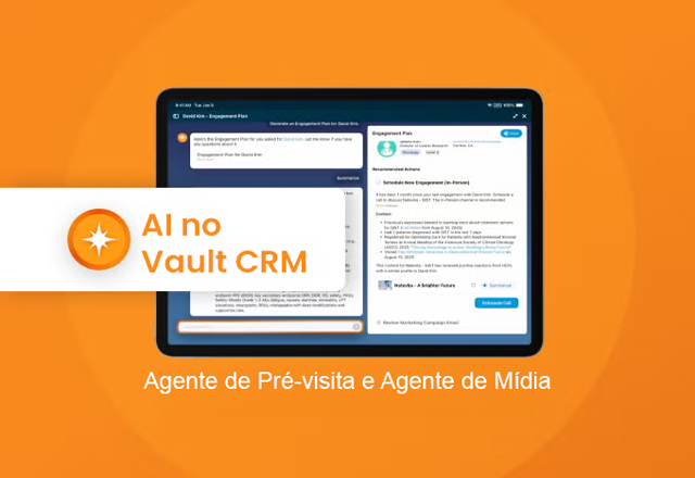 Agente de pré-visita e Agente de mídia no Vault CRM