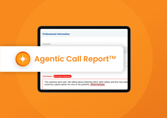 Agentic Call Report™ in Vault CRM