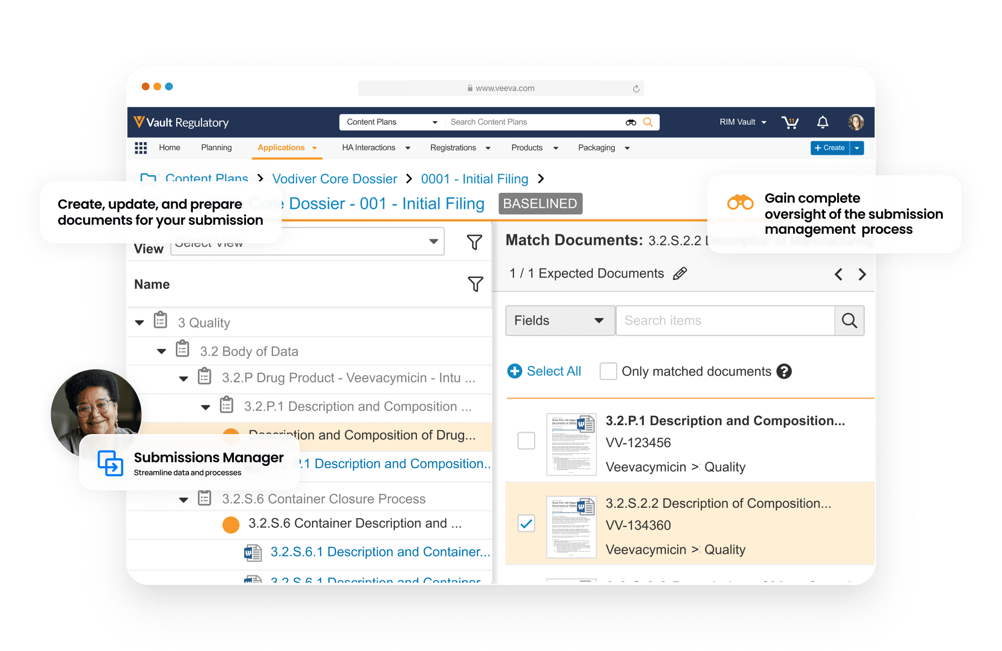 Vault Submissions | Regulatory content management ﻿