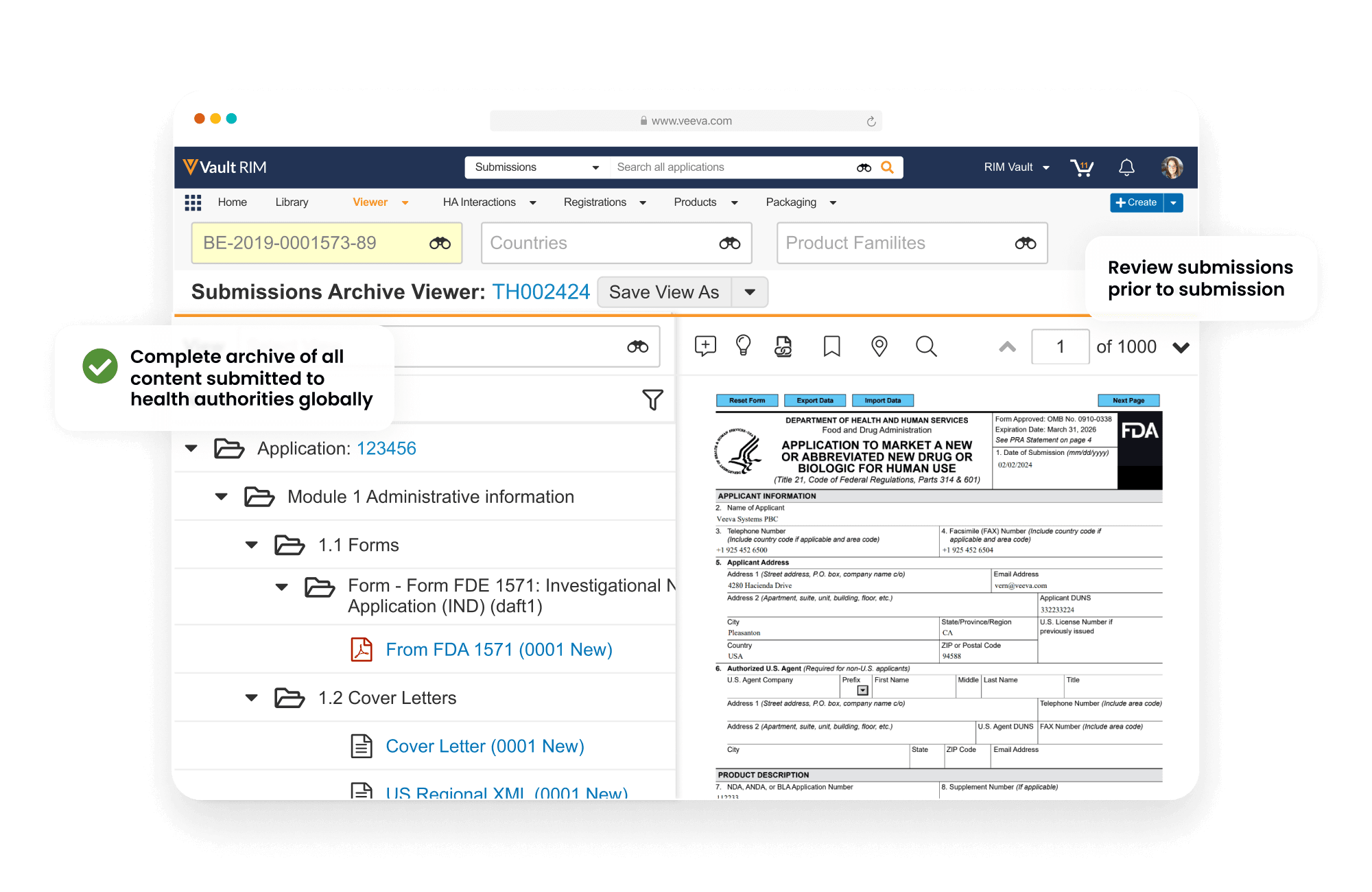 Veeva Submissions Archive | Published Output Repository