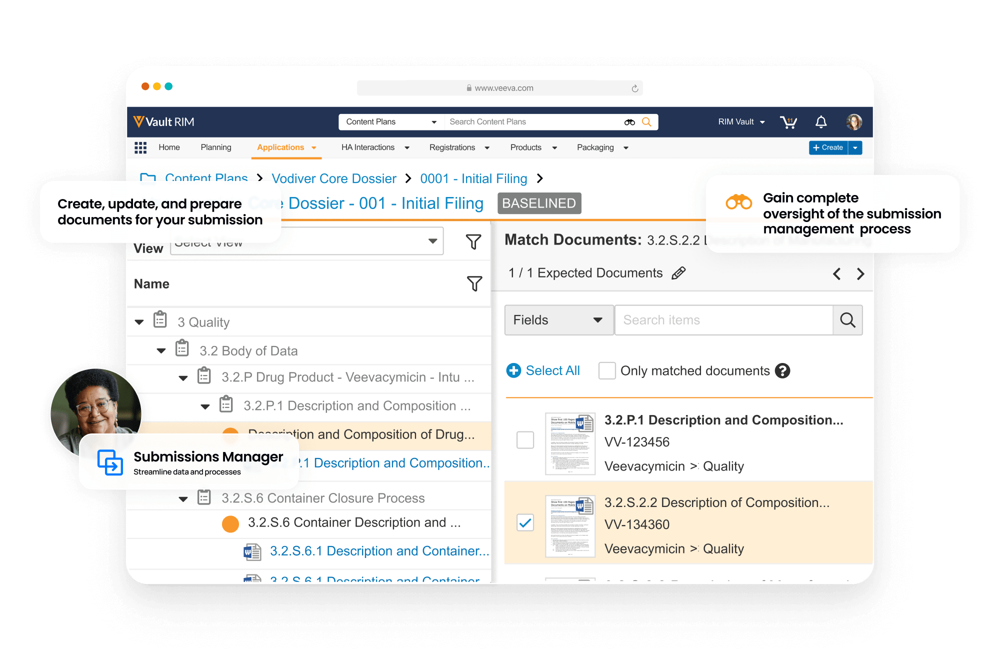 Vault Submissions | Regulatory content management ﻿